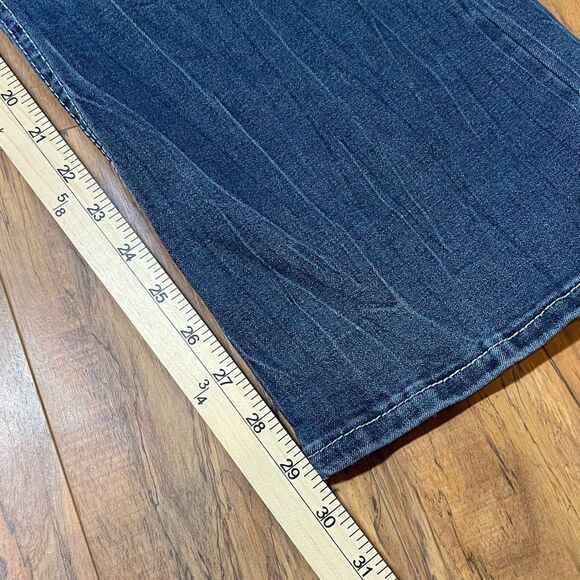 Vintage y2k Low Waist Bootcut Jeans.Cross Print Straight Leg Denim jeans - Picture 7 of 12